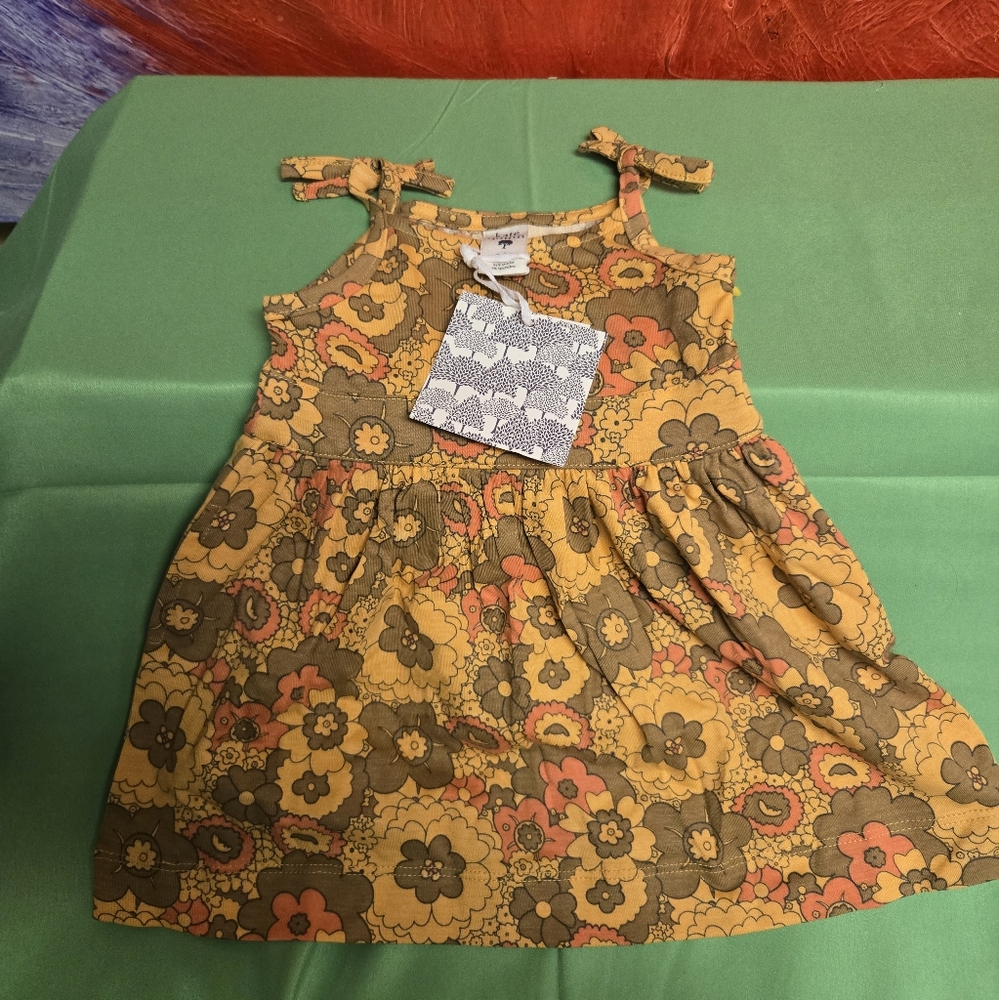 Kate Quinn Neutral Mod Floral Spaghetti strap 3-6